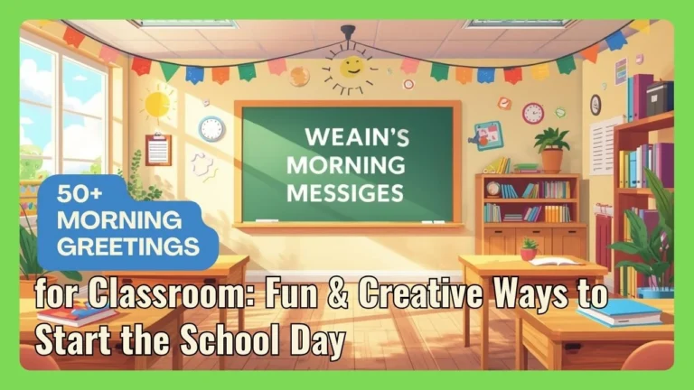 50+ Good Morning Greetings for Classroom: Fun & Creative Ways to Start the School Day 2 50+ Good Morning Greetings for Classroom Fun & Creative Ways to Start the School Day