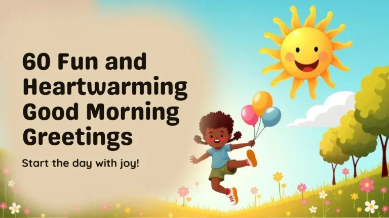 60 Fun and Heartwarming Good Morning Greetings for Kids to Start the Day with Joy