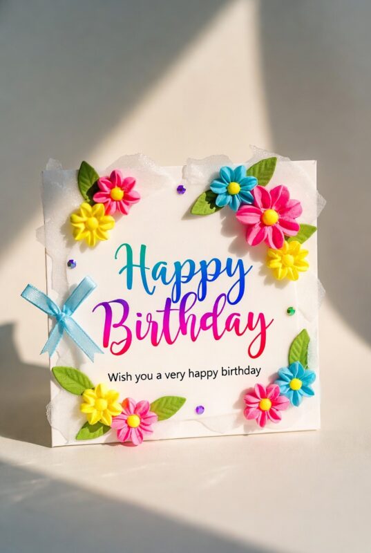 This is a handmade Happy Birthday Card Image 