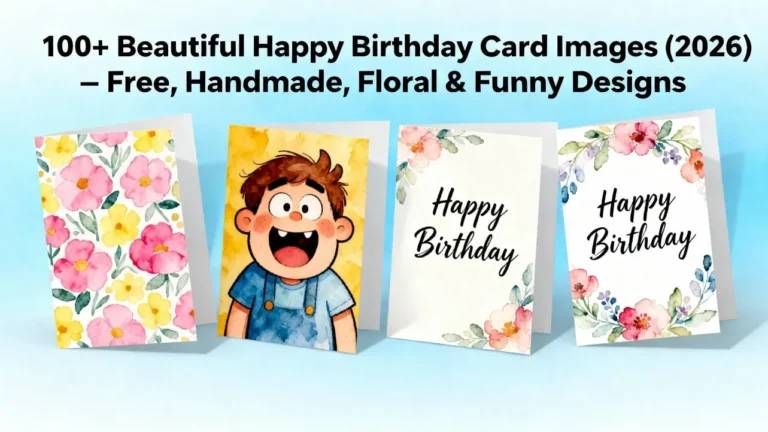 100+ Beautiful Happy Birthday Card Images (2026) – Free, Handmade, Floral & Funny Designs