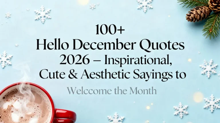 100+ Hello December Quotes 2026 – Inspirational, Cute & Aesthetic Sayings to Welcome the Month