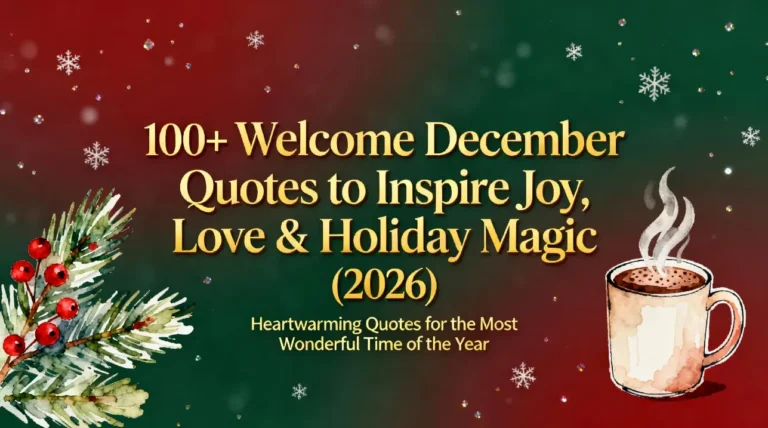 100+ Welcome December Quotes to Inspire Joy, Love & Holiday Magic (2026)