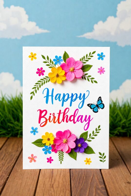 This is a handmade Happy Birthday Card Image 