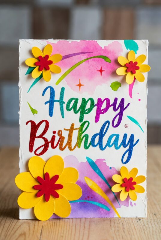 This is a handmade Happy Birthday Card Image 