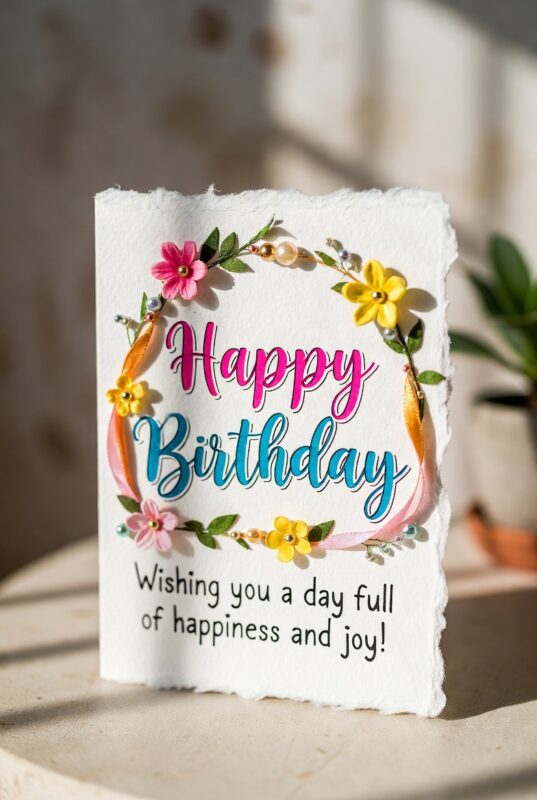 This is a handmade Happy Birthday Card Image 