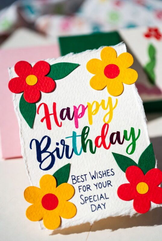 This is a handmade Happy Birthday Card Image 