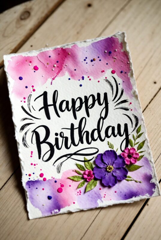 This is a handmade Happy Birthday Card Image 