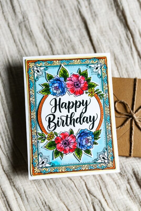 This is a handmade Happy Birthday Card Image 