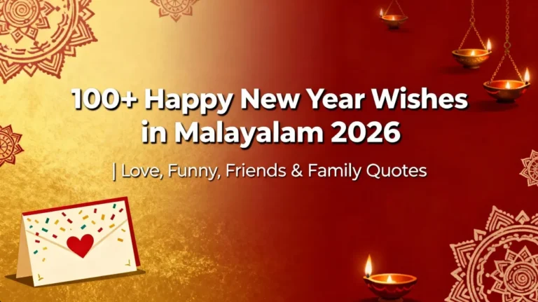 100+ Happy New Year Wishes in Malayalam 2026 Love, Funny, Friends & Family Quotes