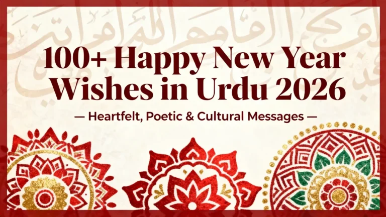 100+ Happy New Year Wishes in Urdu 2026 – Heartfelt, Poetic & Cultural Messages