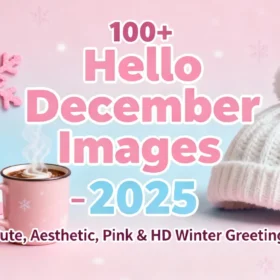100+ Hello December Images 2025 – Cute, Aesthetic, Pink & HD Winter Greetings