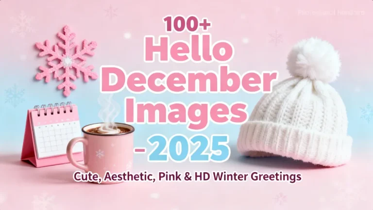 100+ Hello December Images 2025 – Cute, Aesthetic, Pink & HD Winter Greetings