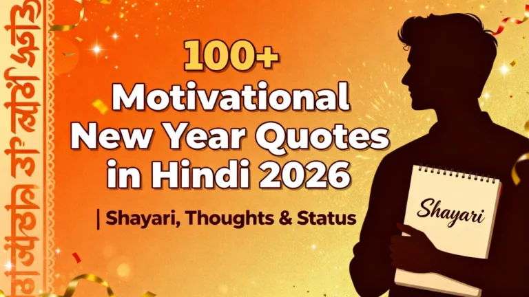 100+ Motivational New Year Quotes in Hindi 2026 Shayari, Thoughts & Status