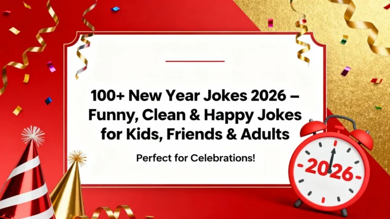 100+ New Year Jokes 2026 – Funny, Clean & Happy Jokes for Kids, Friends & Adults