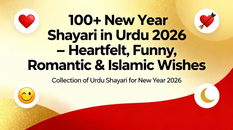 100+ New Year Shayari in Urdu 2026 – Heartfelt, Funny, Romantic & Islamic Wishes
