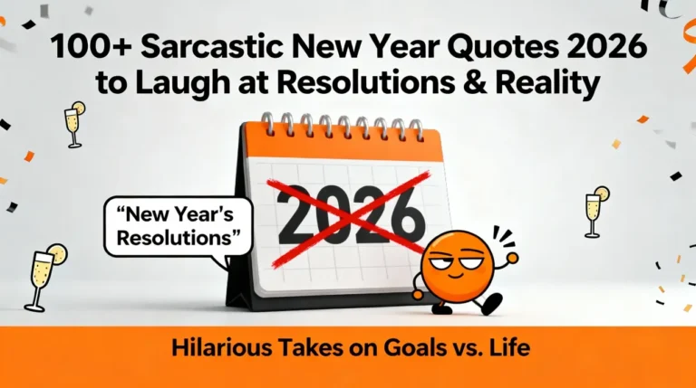 100+ Sarcastic New Year Quotes 2026 to Laugh at Resolutions & Reality