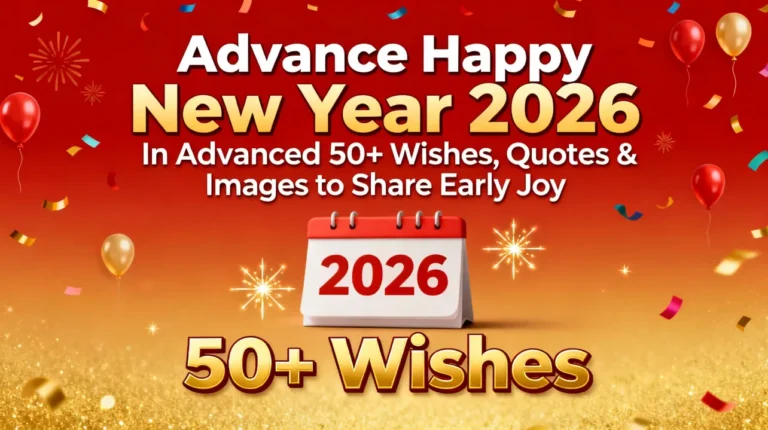 Advance Happy New Year 2026 In Advanced 50+ Wishes, Quotes & Images to Share Early Joy