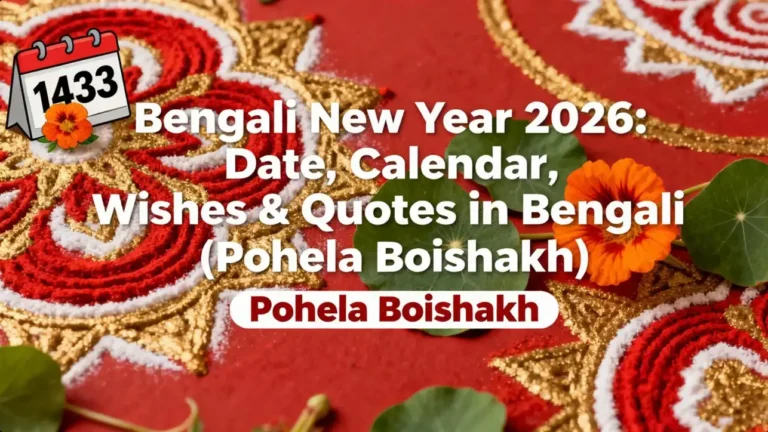 Bengali New Year 2026 Date, Calendar, Wishes & Quotes in Bengali (Pohela Boishakh)