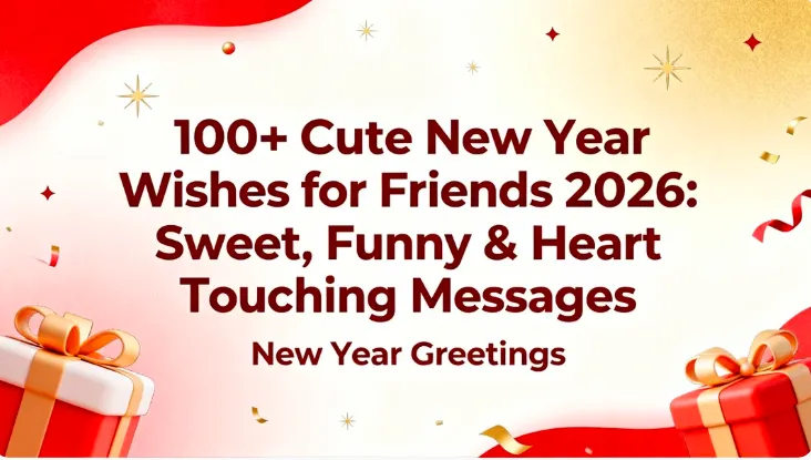 100+ Cute New Year Wishes for Friends 2026: Sweet, Funny & Heart Touching Messages