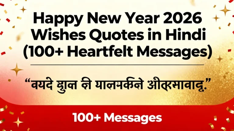 Happy New Year 2026 Wishes Quotes in Hindi (100+ Heartfelt Messages)