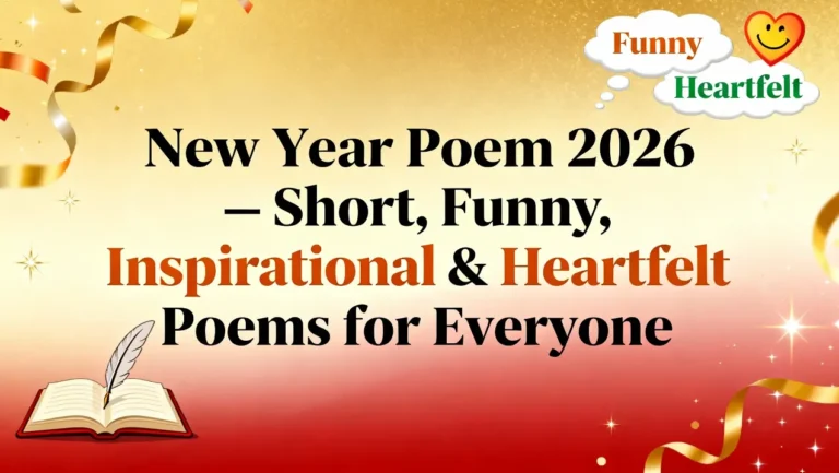 New Year Poem 2026 – Short, Funny, Inspirational & Heartfelt Poems for Everyone