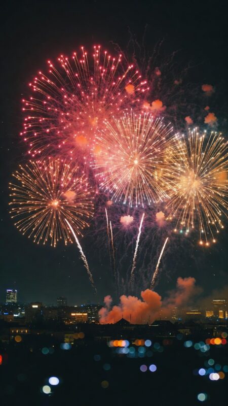 Happy New Year Background 2026 – Free HD Wallpapers, Zoom & Teams Designs 1 Happy New Year Background with Fireworks