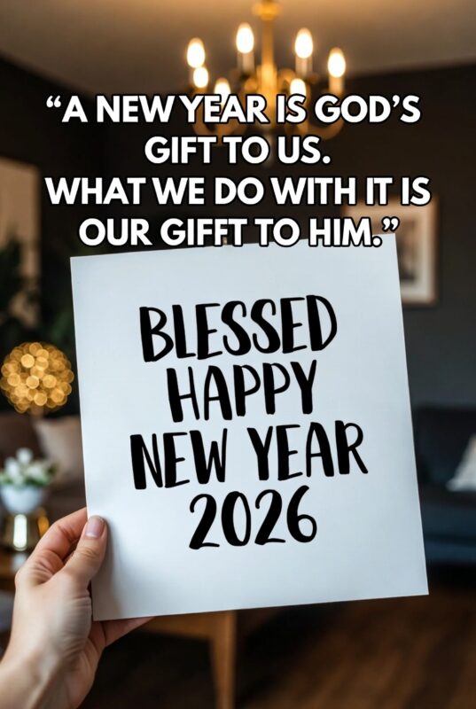 Blessed Happy New Year 2026 Image with Quote