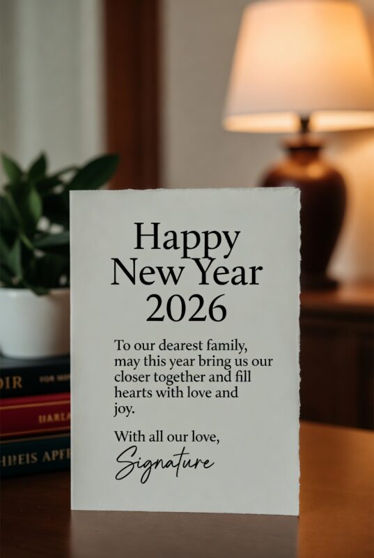 Happy New Year 2026 Image with Quote for Family