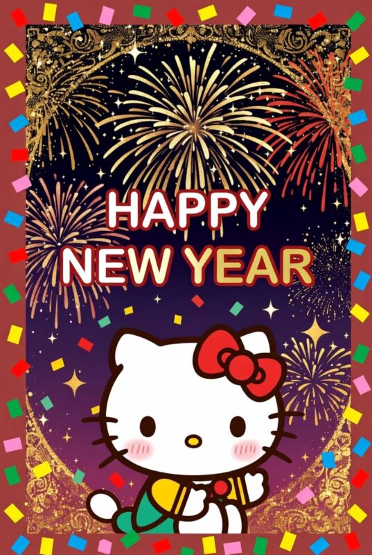 Hello Kitty Happy New Year Wallpaper