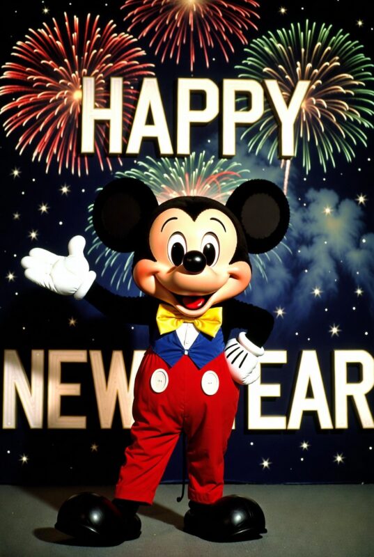 Mickey Mouse Happy New Year Wallpaper
