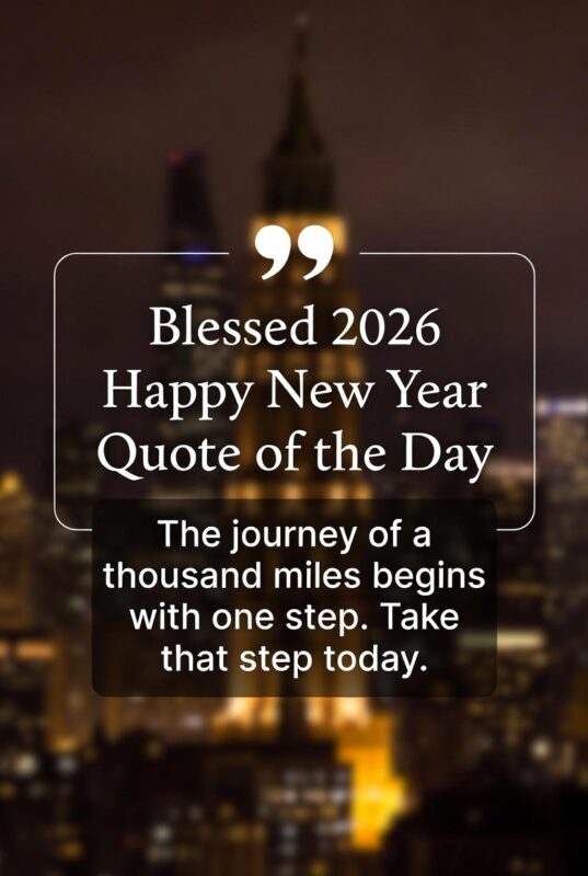 Blessed Happy New Year 2026 Image with Quote