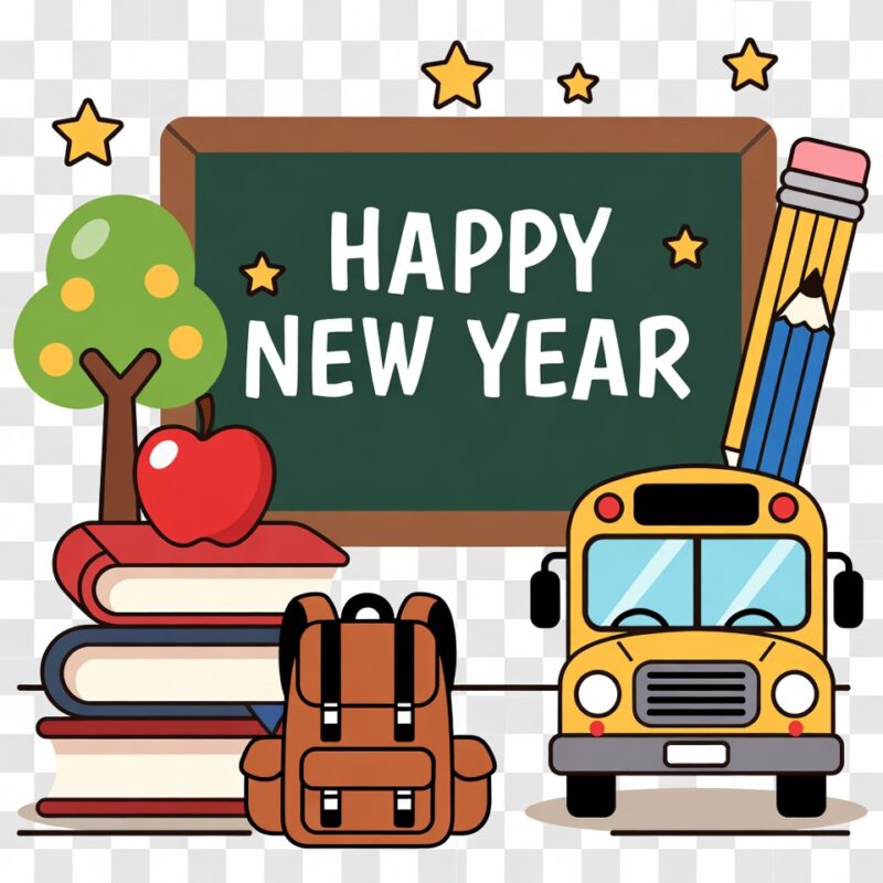 Happy New Year Clipart for Kids