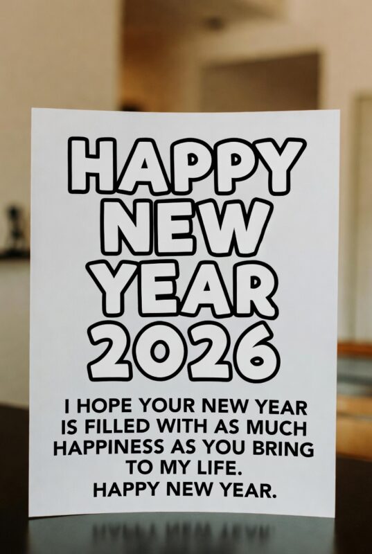 Funny Happy New Year 2026 Image with Quote