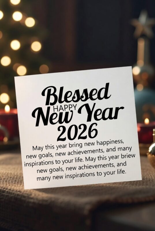 Blessed Happy New Year 2026 Image with Quote