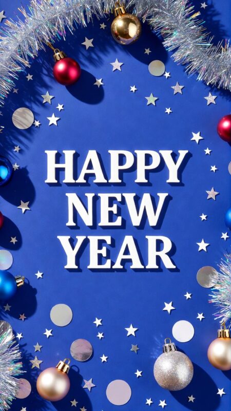 Happy New Year Background 2026 – Free HD Wallpapers, Zoom & Teams Designs 61 Blue New Year Background
