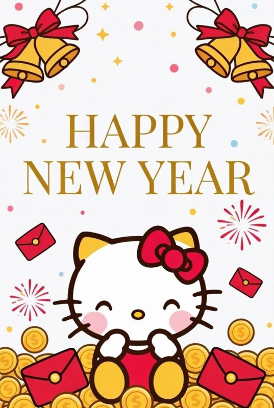 Hello Kitty Happy New Year Wallpaper