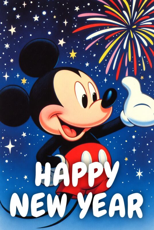 Mickey Mouse Happy New Year Wallpaper