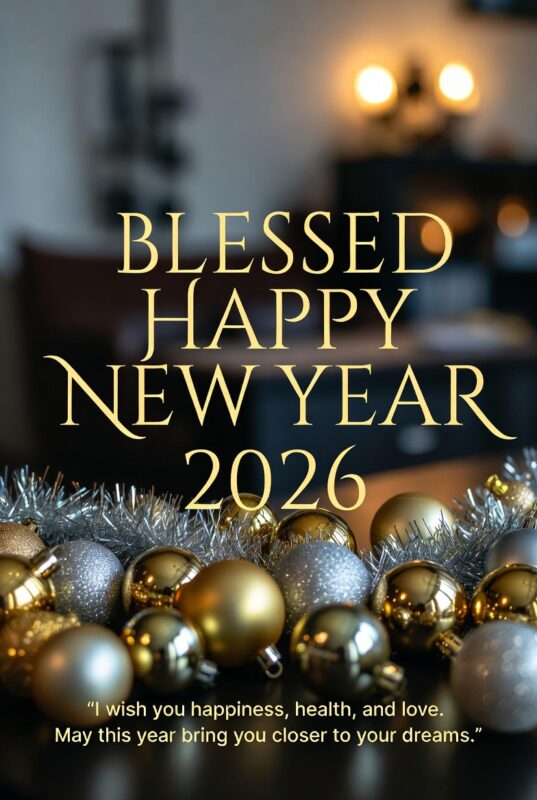 Blessed Happy New Year 2026 Image with Quote