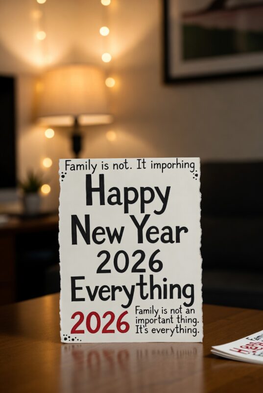 Happy New Year 2026 Image with Quote for Family
