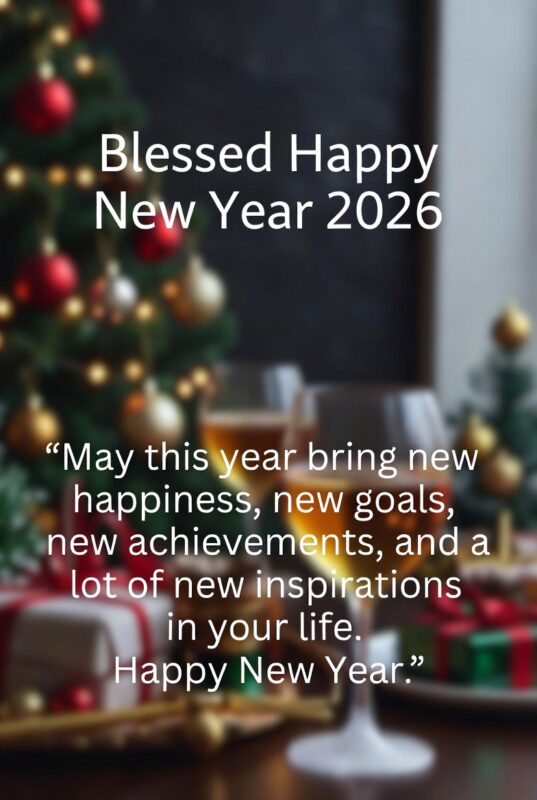 Blessed Happy New Year 2026 Image with Quote