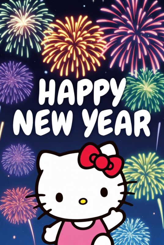 Hello Kitty Happy New Year Wallpaper