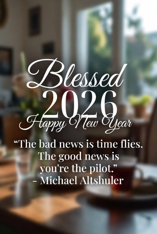 Blessed Happy New Year 2026 Image with Quote