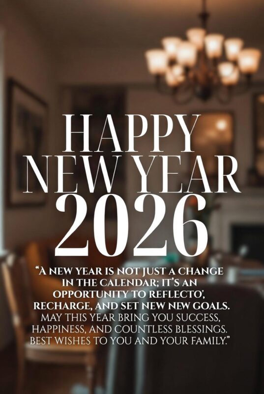 Happy New Year 2026 Image with Quote for Family