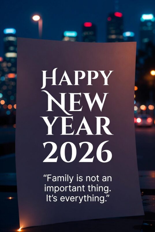 Happy New Year 2026 Image with Quote for Family
