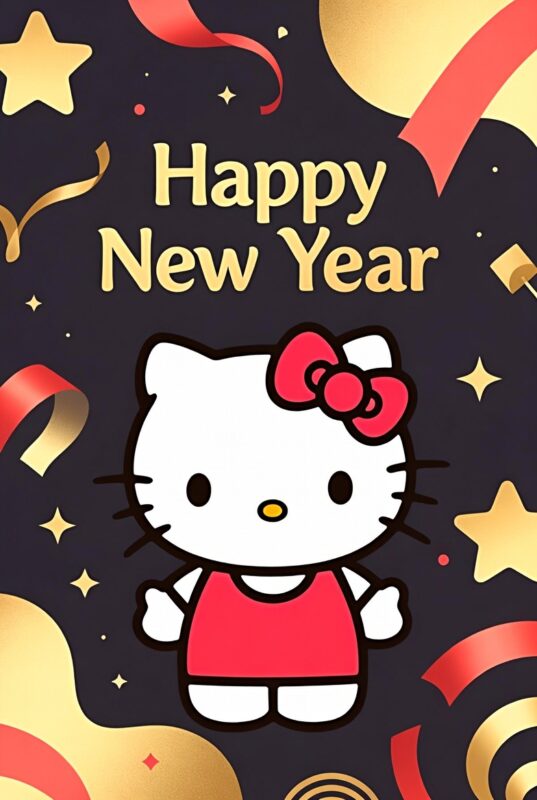 Hello Kitty Happy New Year Wallpaper
