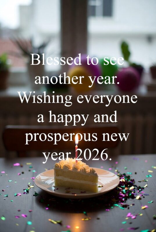 Blessed Happy New Year 2026 Image with Quote