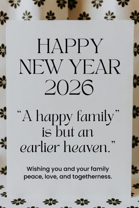 Happy New Year 2026 Image with Quote for Family