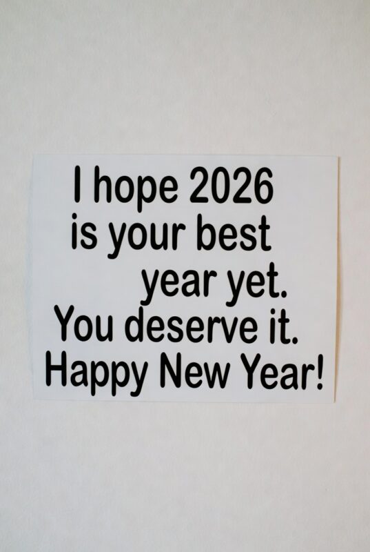 Funny Happy New Year 2026 Image with Quote