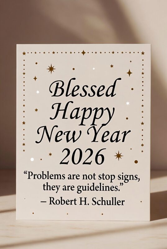Blessed Happy New Year 2026 Image with Quote