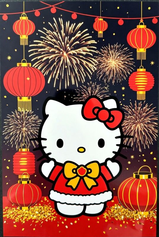 Hello Kitty Happy New Year Wallpaper